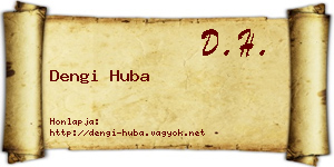 Dengi Huba névjegykártya
